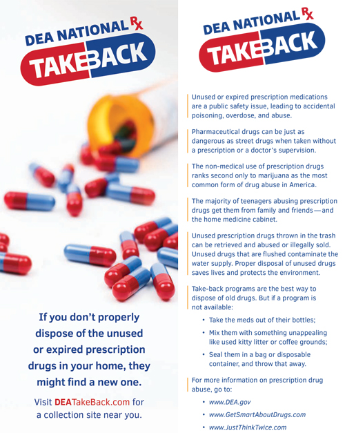 DEA National RX Take Back Day